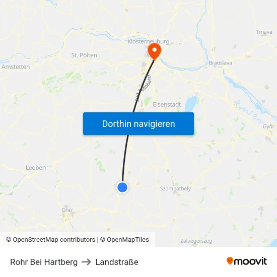 Rohr Bei Hartberg to Landstraße map