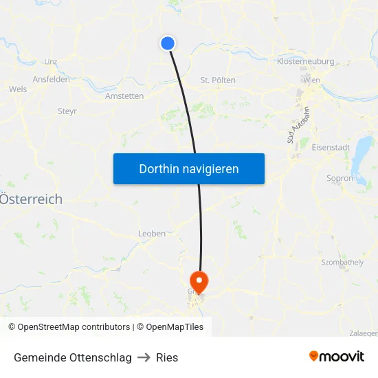Gemeinde Ottenschlag to Ries map