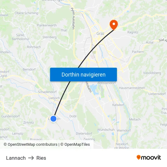 Lannach to Ries map