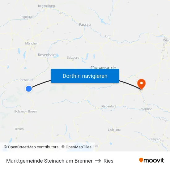 Marktgemeinde Steinach am Brenner to Ries map