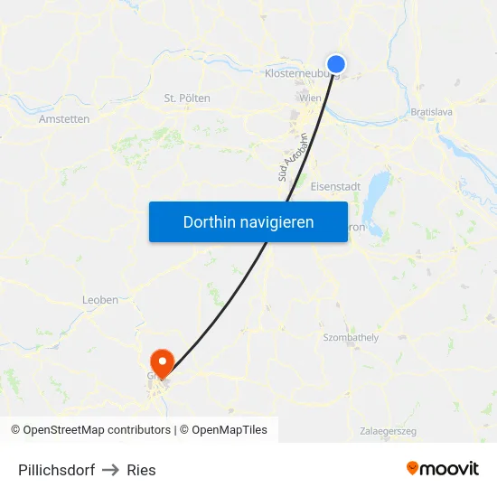 Pillichsdorf to Ries map
