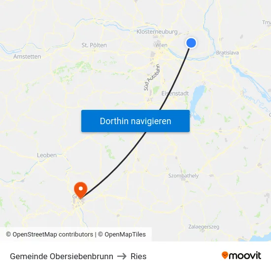 Gemeinde Obersiebenbrunn to Ries map
