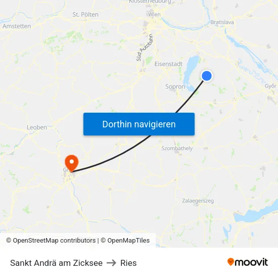 Sankt Andrä am Zicksee to Ries map