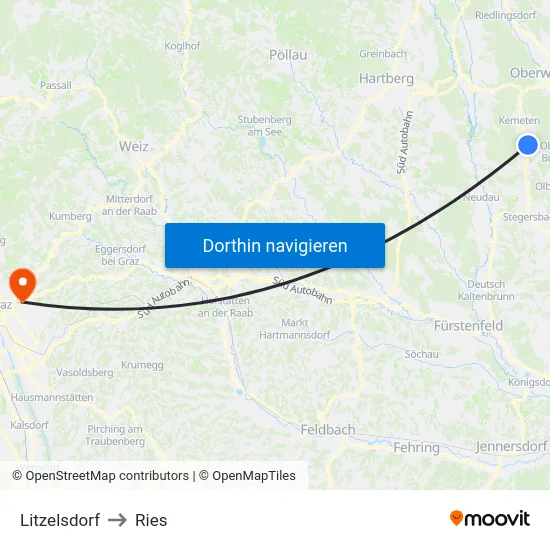 Litzelsdorf to Ries map