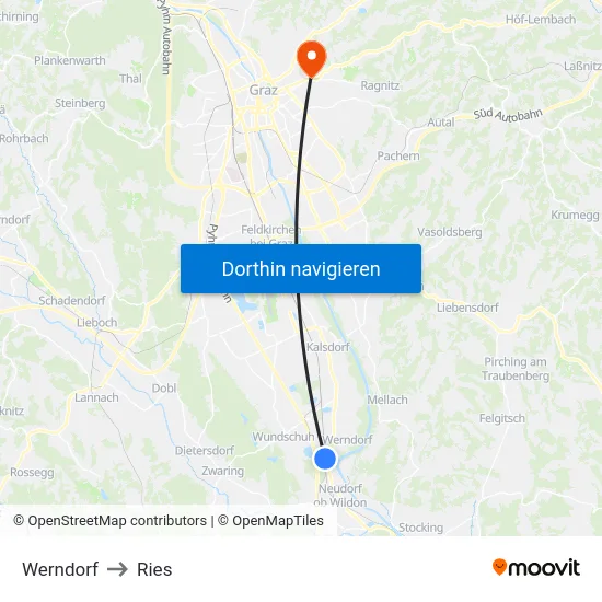 Werndorf to Ries map
