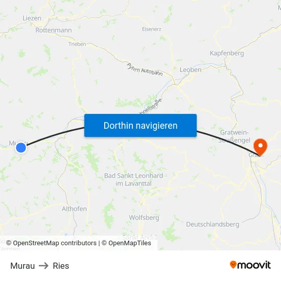 Murau to Ries map