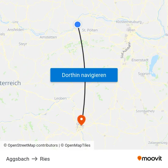 Aggsbach to Ries map