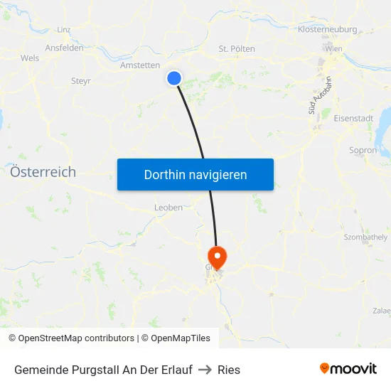 Gemeinde Purgstall An Der Erlauf to Ries map