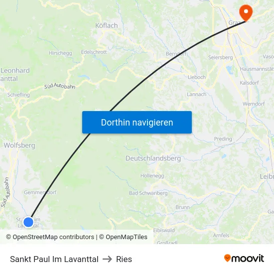 Sankt Paul Im Lavanttal to Ries map