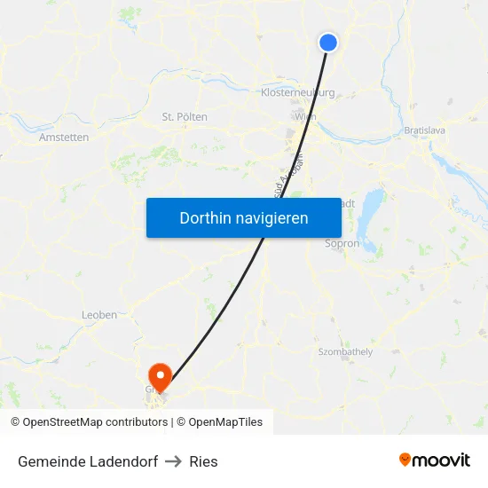 Gemeinde Ladendorf to Ries map