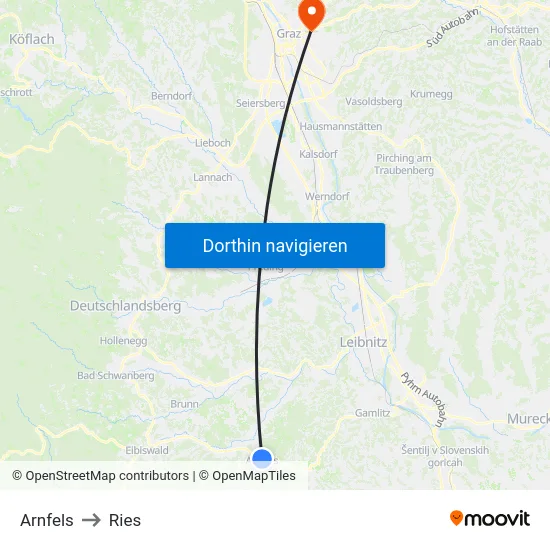 Arnfels to Ries map