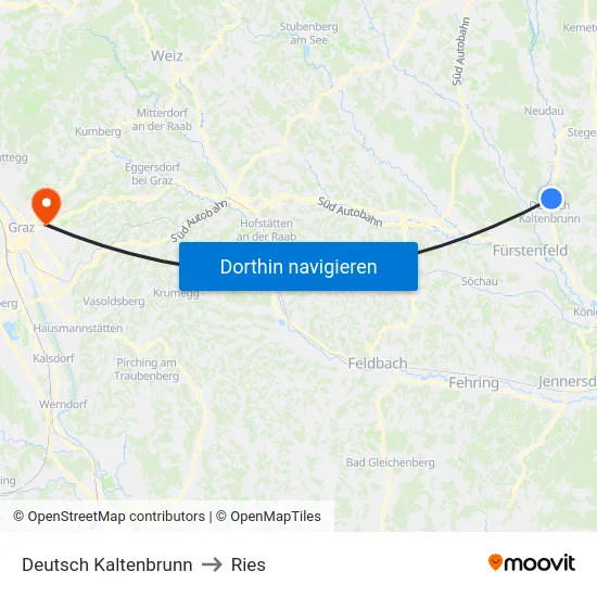 Deutsch Kaltenbrunn to Ries map
