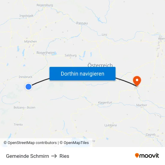 Gemeinde Schmirn to Ries map