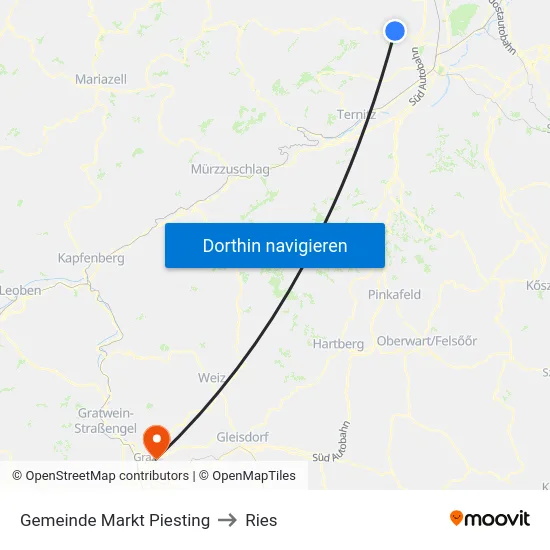 Gemeinde Markt Piesting to Ries map