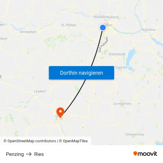 Penzing to Ries map