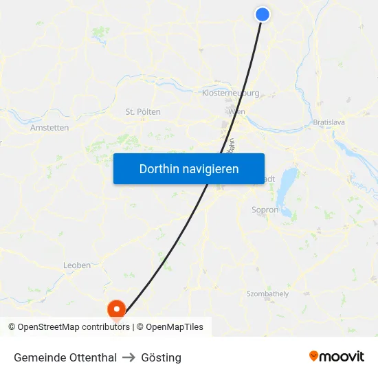 Gemeinde Ottenthal to Gösting map