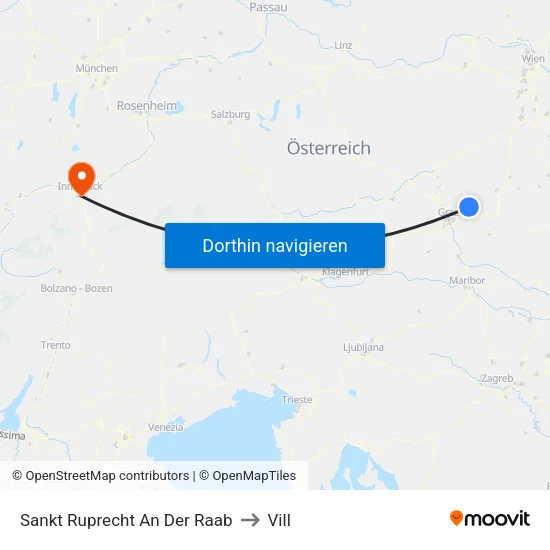Sankt Ruprecht An Der Raab to Vill map
