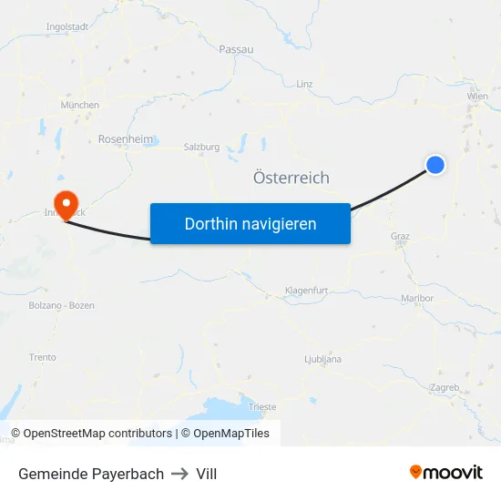 Gemeinde Payerbach to Vill map