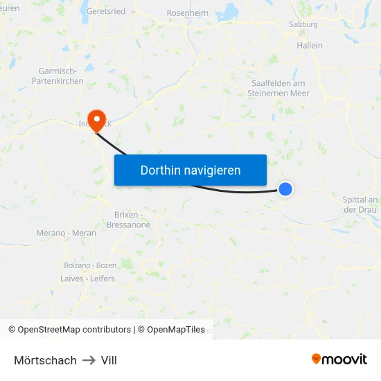 Mörtschach to Vill map