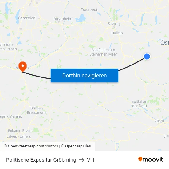 Politische Expositur Gröbming to Vill map