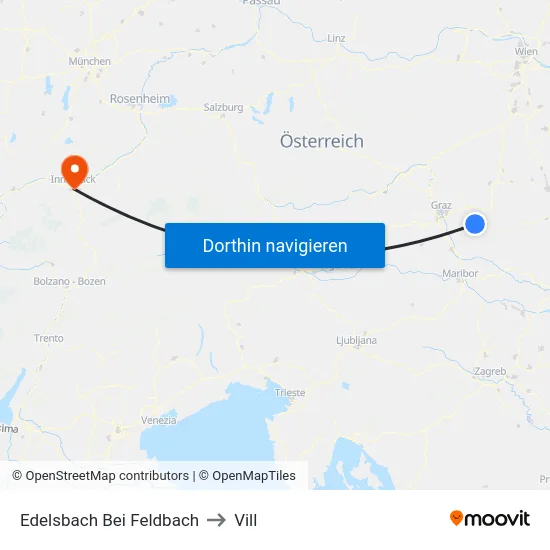Edelsbach Bei Feldbach to Vill map