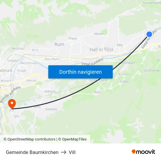 Gemeinde Baumkirchen to Vill map