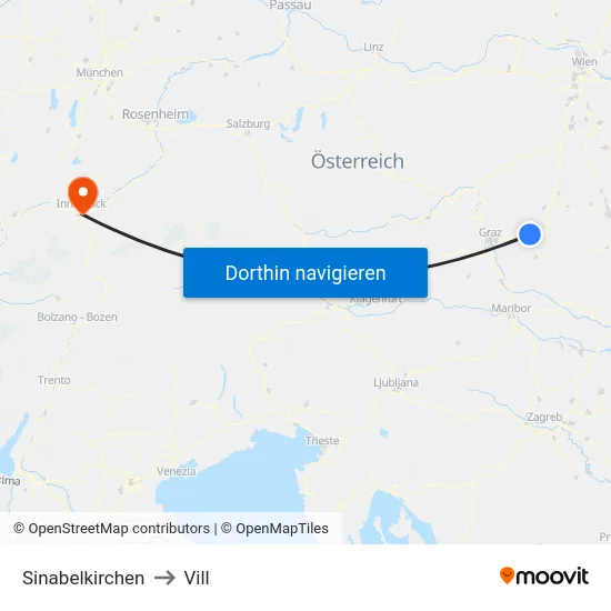 Sinabelkirchen to Vill map