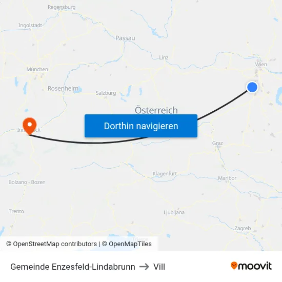 Gemeinde Enzesfeld-Lindabrunn to Vill map