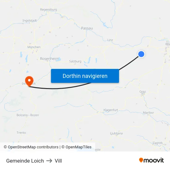 Gemeinde Loich to Vill map