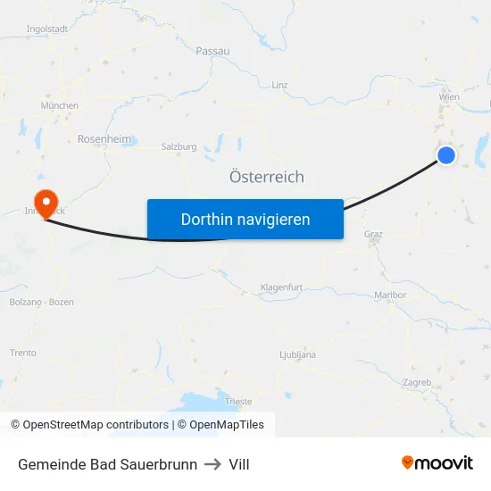 Gemeinde Bad Sauerbrunn to Vill map