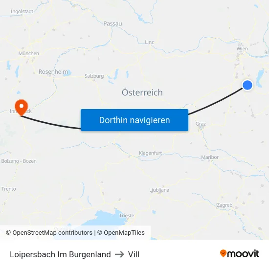 Loipersbach Im Burgenland to Vill map