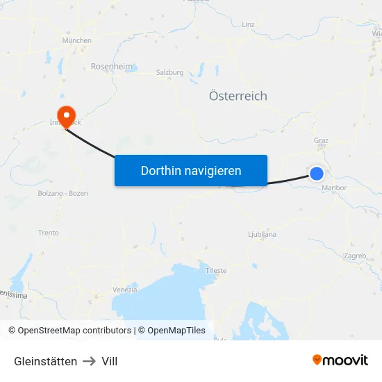 Gleinstätten to Vill map
