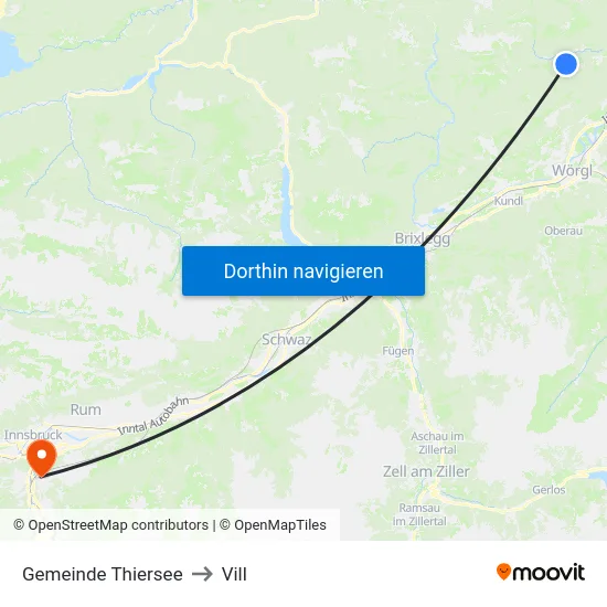 Gemeinde Thiersee to Vill map