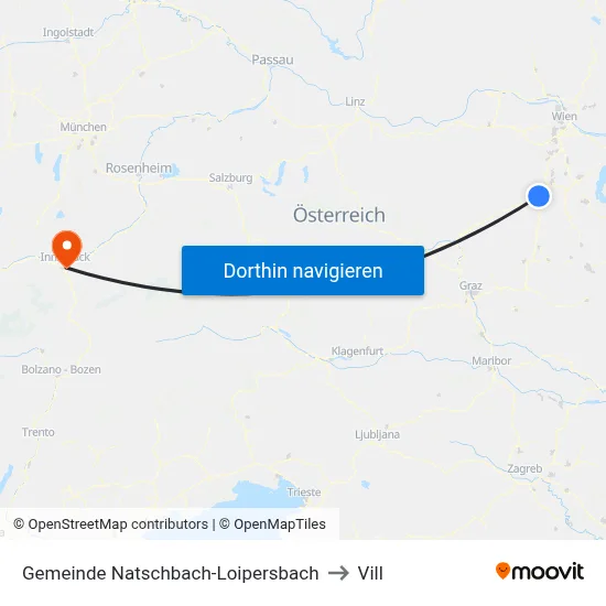 Gemeinde Natschbach-Loipersbach to Vill map