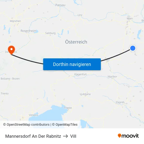 Mannersdorf An Der Rabnitz to Vill map