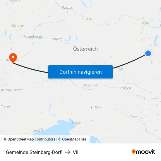 Gemeinde Steinberg-Dörfl to Vill map