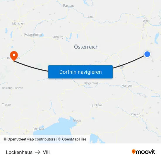 Lockenhaus to Vill map