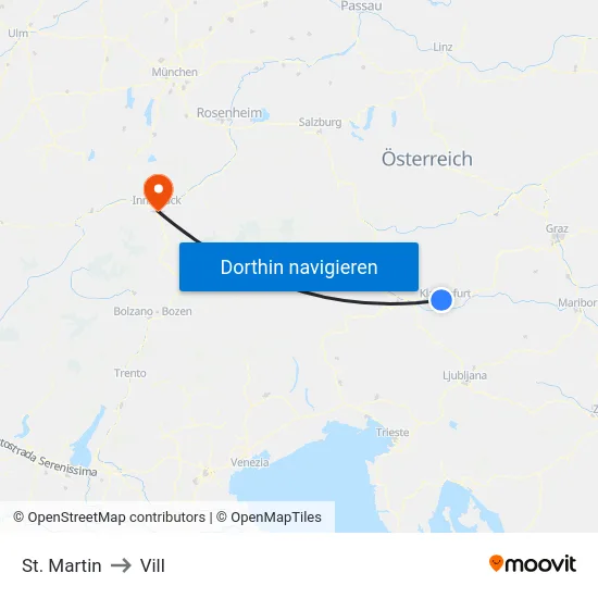 St. Martin to Vill map