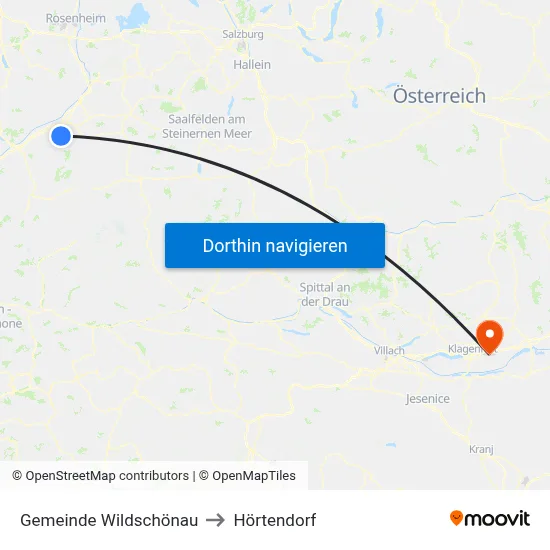 Gemeinde Wildschönau to Hörtendorf map