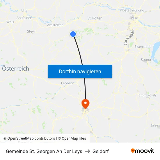 Gemeinde St. Georgen An Der Leys to Geidorf map