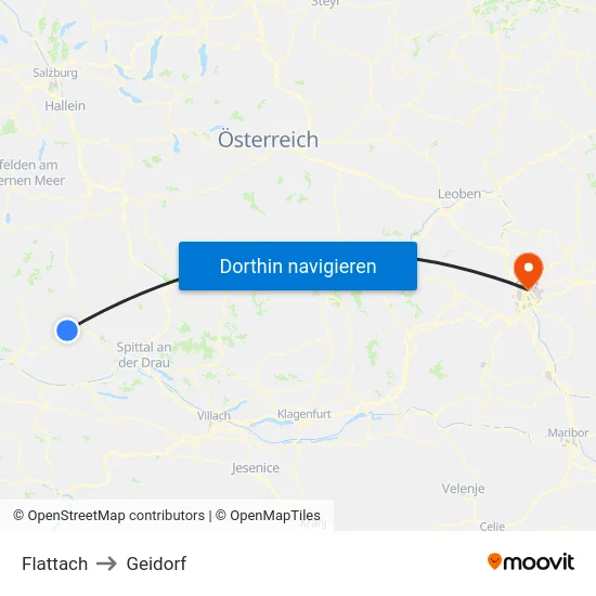 Flattach to Geidorf map