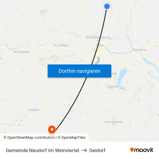 Gemeinde Neudorf Im Weinviertel to Geidorf map