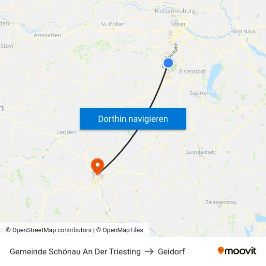 Gemeinde Schönau An Der Triesting to Geidorf map