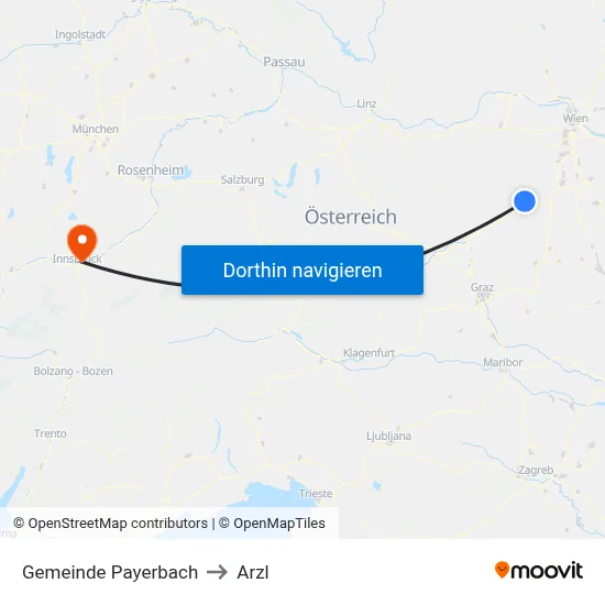 Gemeinde Payerbach to Arzl map