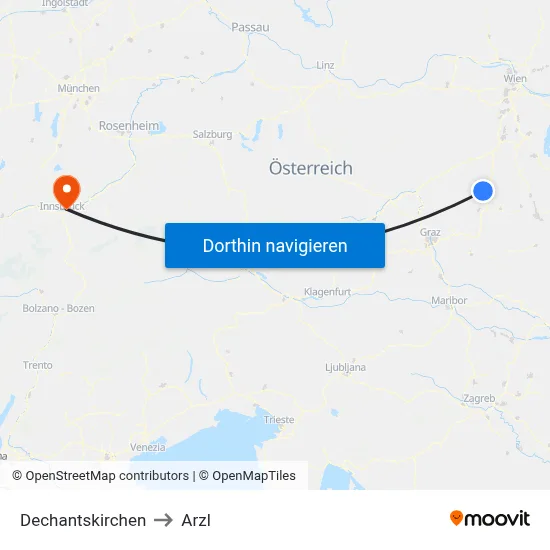 Dechantskirchen to Arzl map