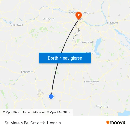 St. Marein Bei Graz to Hernals map