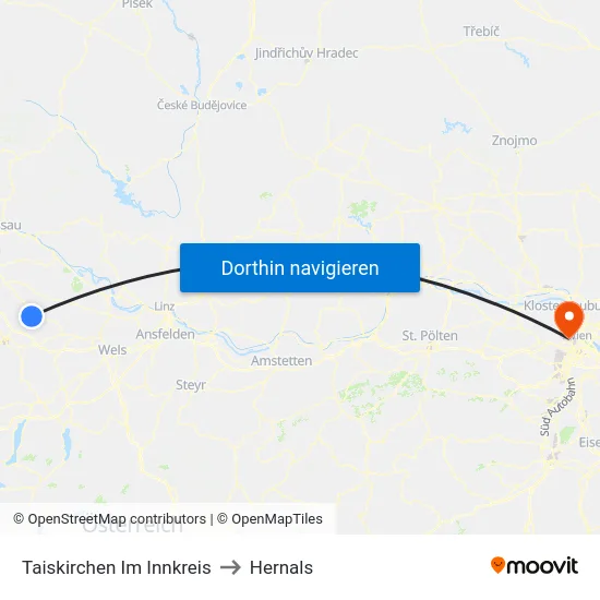 Taiskirchen Im Innkreis to Hernals map