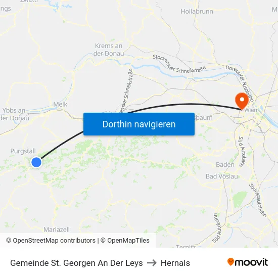 Gemeinde St. Georgen An Der Leys to Hernals map