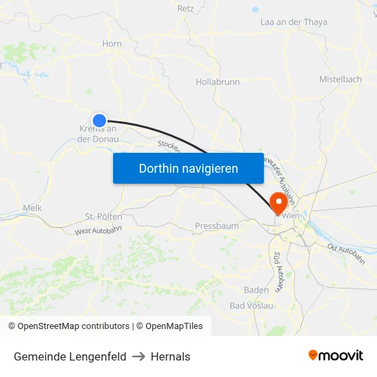 Gemeinde Lengenfeld to Hernals map