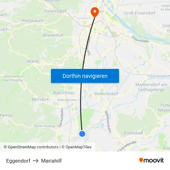 Eggendorf to Mariahilf map